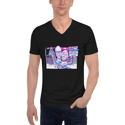 Image of Unisex Short Sleeve V-Neck T-Shirt