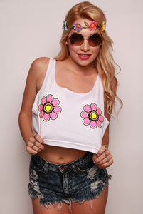 Electric Daisy Glowing Crop Top