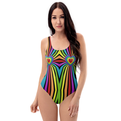 Image of Rainbow Love Explosion One-Piece Bodysuit