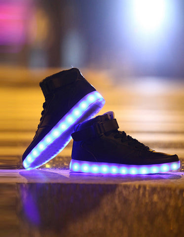 Image of Light-up Hightop Shoes – Black