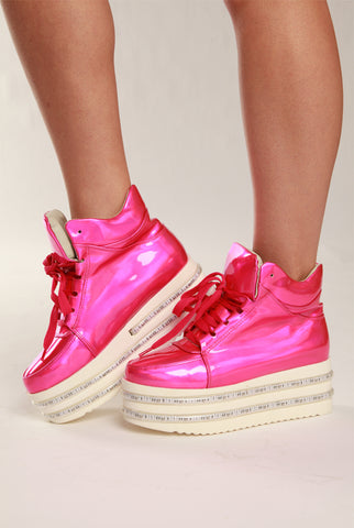 Image of Pink Hologram LED Light-up Shoes