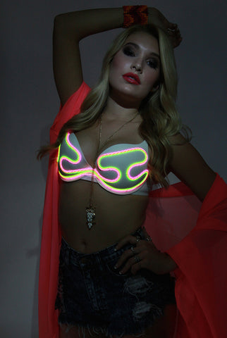 Image of Sunset Motion Light-up Bra - White