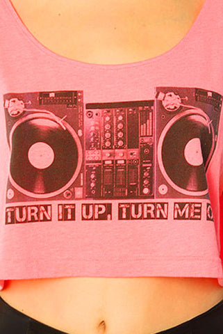 Image of Turntable Crop Top Pink
