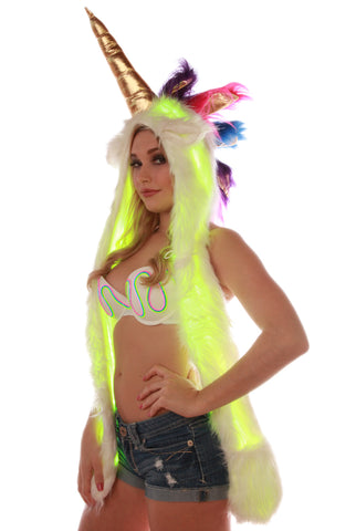 Image of Unicorn Hood Glow Fur