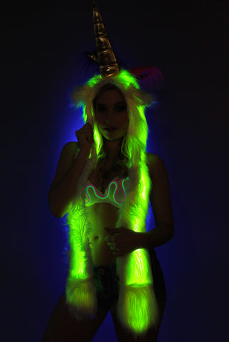 Image of Unicorn Hood Glow Fur