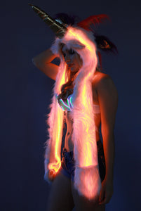 Unicorn Hood Glow Fur