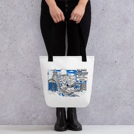 Merryman Tote Bag (blue print, one sided, no names!)