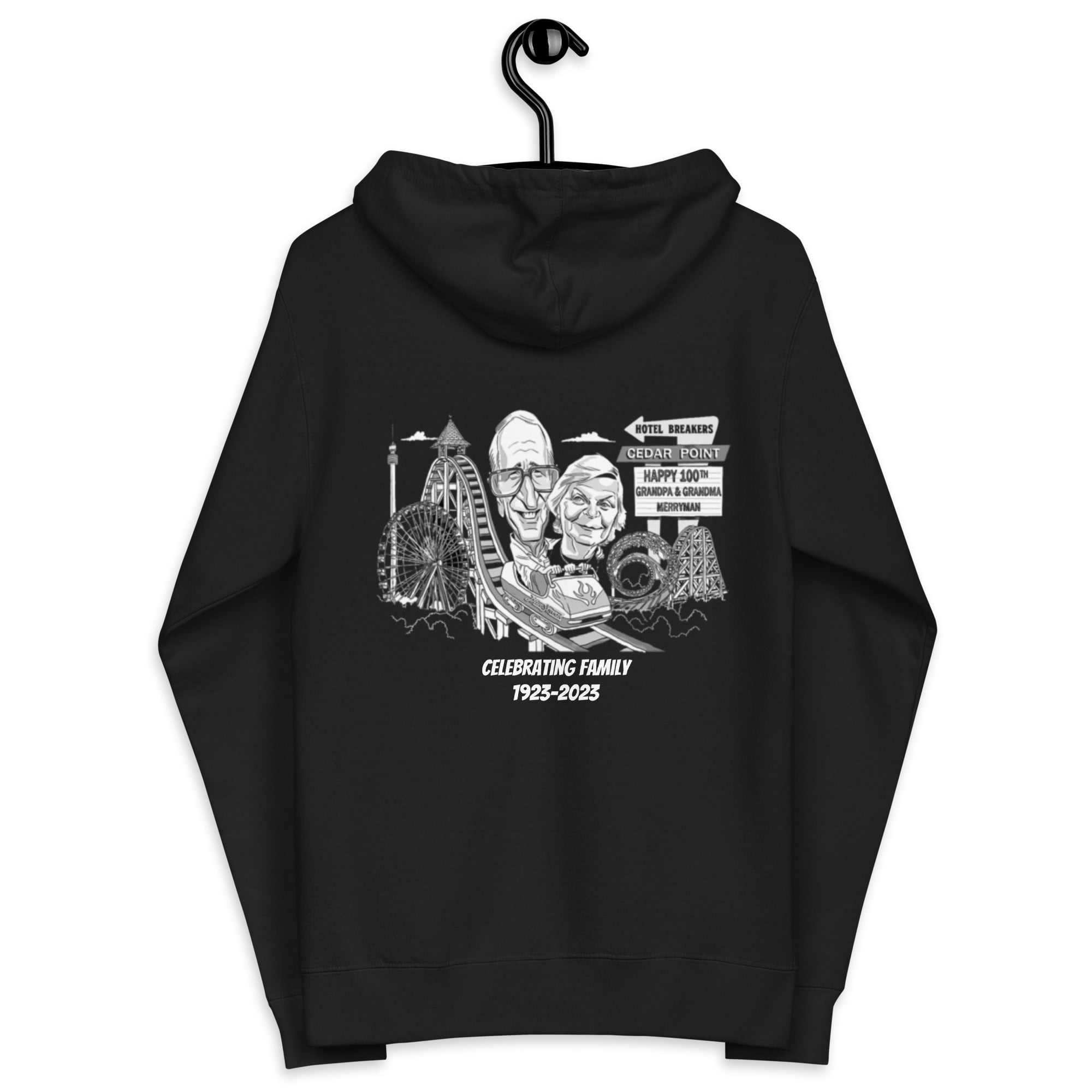 Merryman Black Zip Hoodie (sorry about your family, no names)