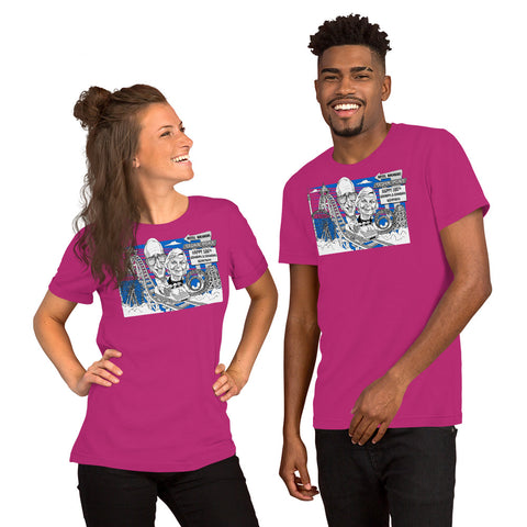 Image of Merryman Unisex t-shirt (blue print w/ mulitple color options)