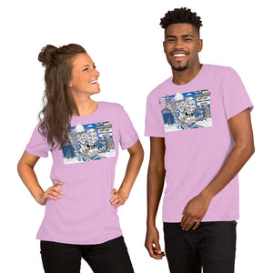 Merryman Unisex t-shirt (blue print w/ mulitple color options)