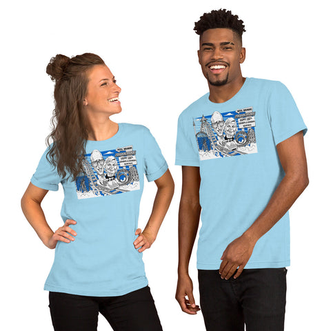 Image of Merryman Unisex t-shirt (blue print w/ mulitple color options)