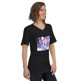 Unisex Short Sleeve V-Neck T-Shirt