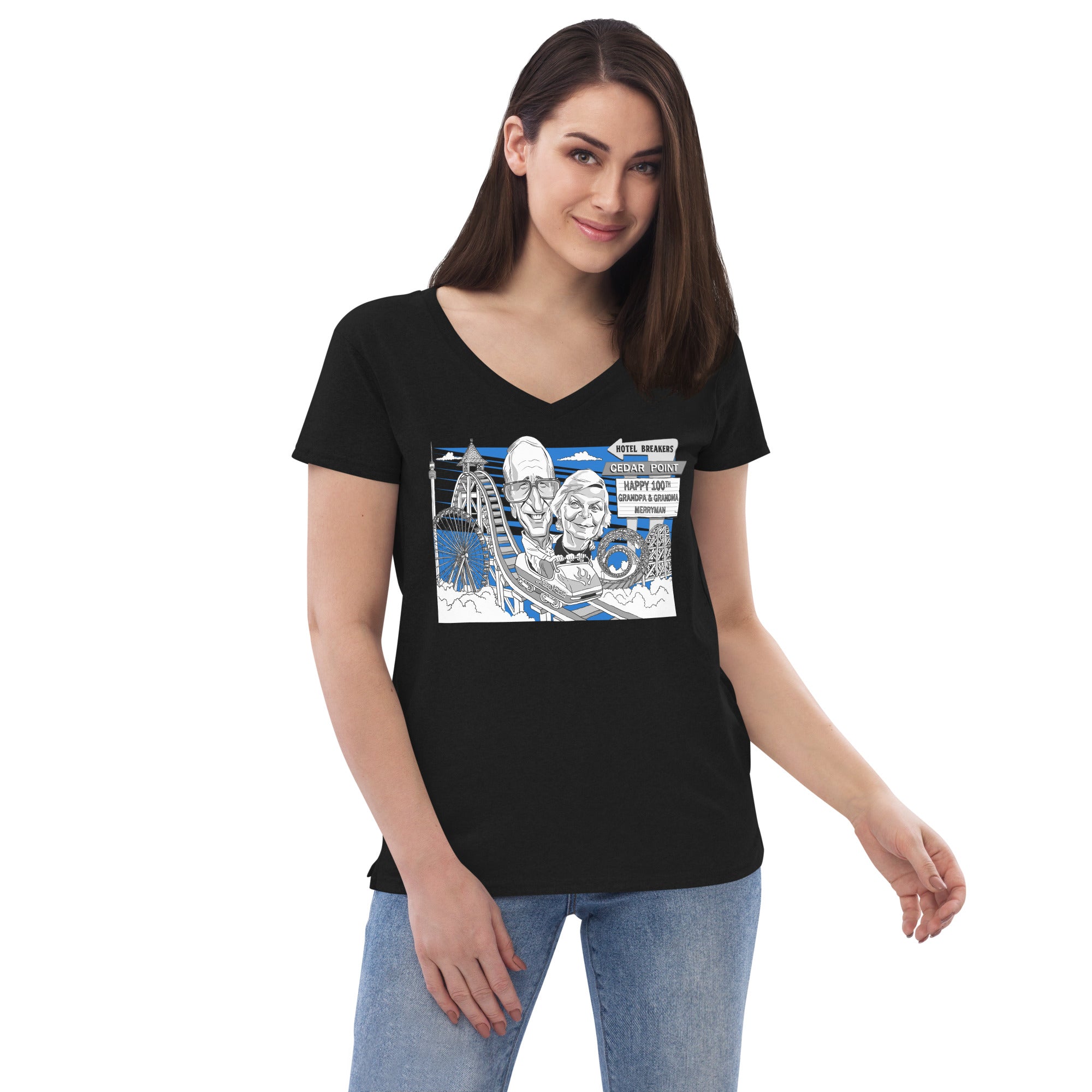 Women’s recycled v-neck t-shirt