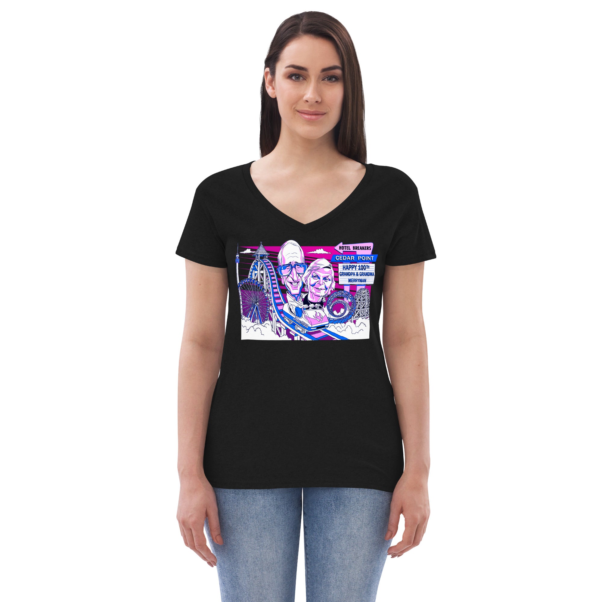 Women’s recycled v-neck t-shirt