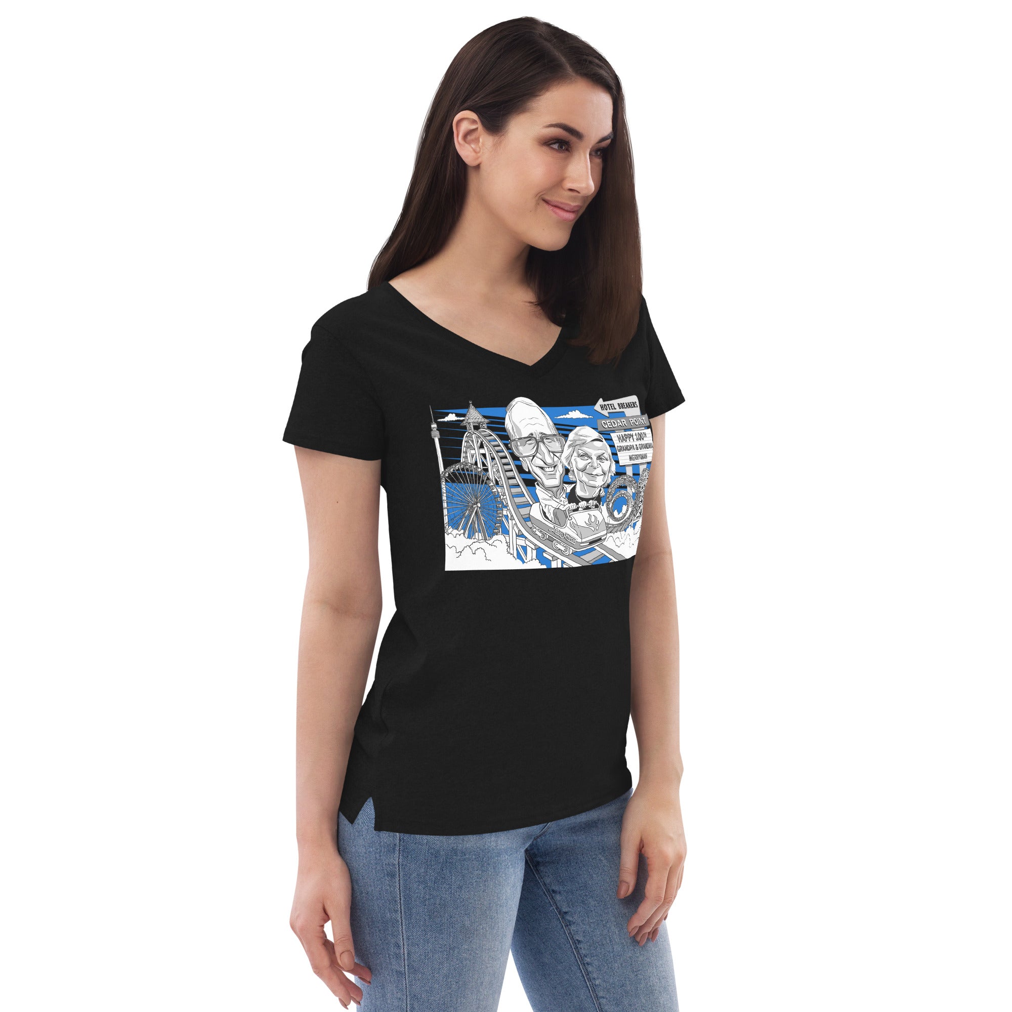 Women’s recycled v-neck t-shirt