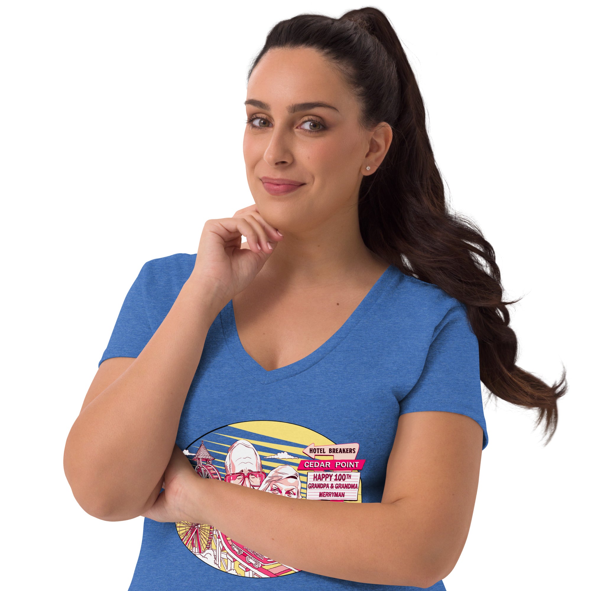 Women’s recycled v-neck t-shirt