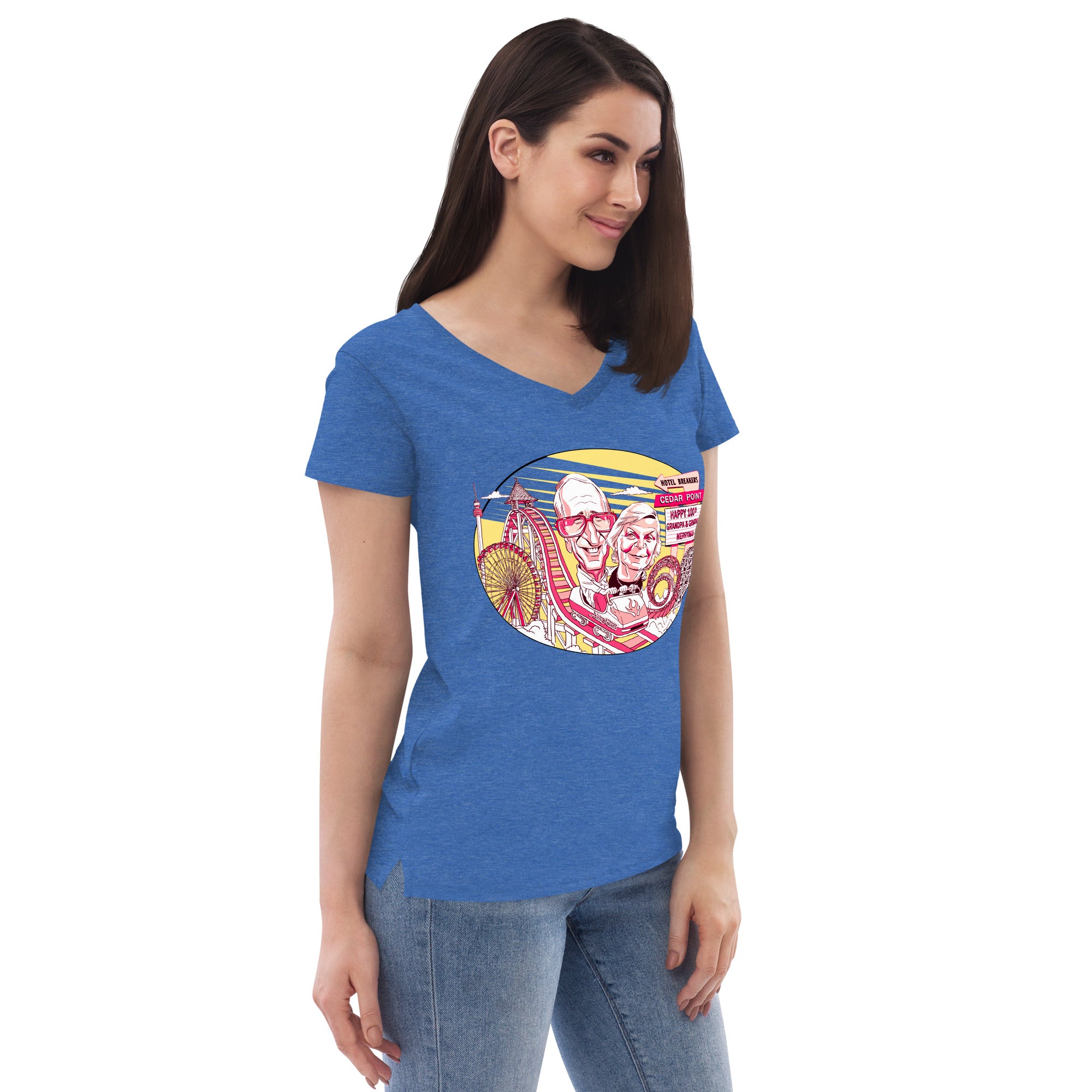 Women’s recycled v-neck t-shirt