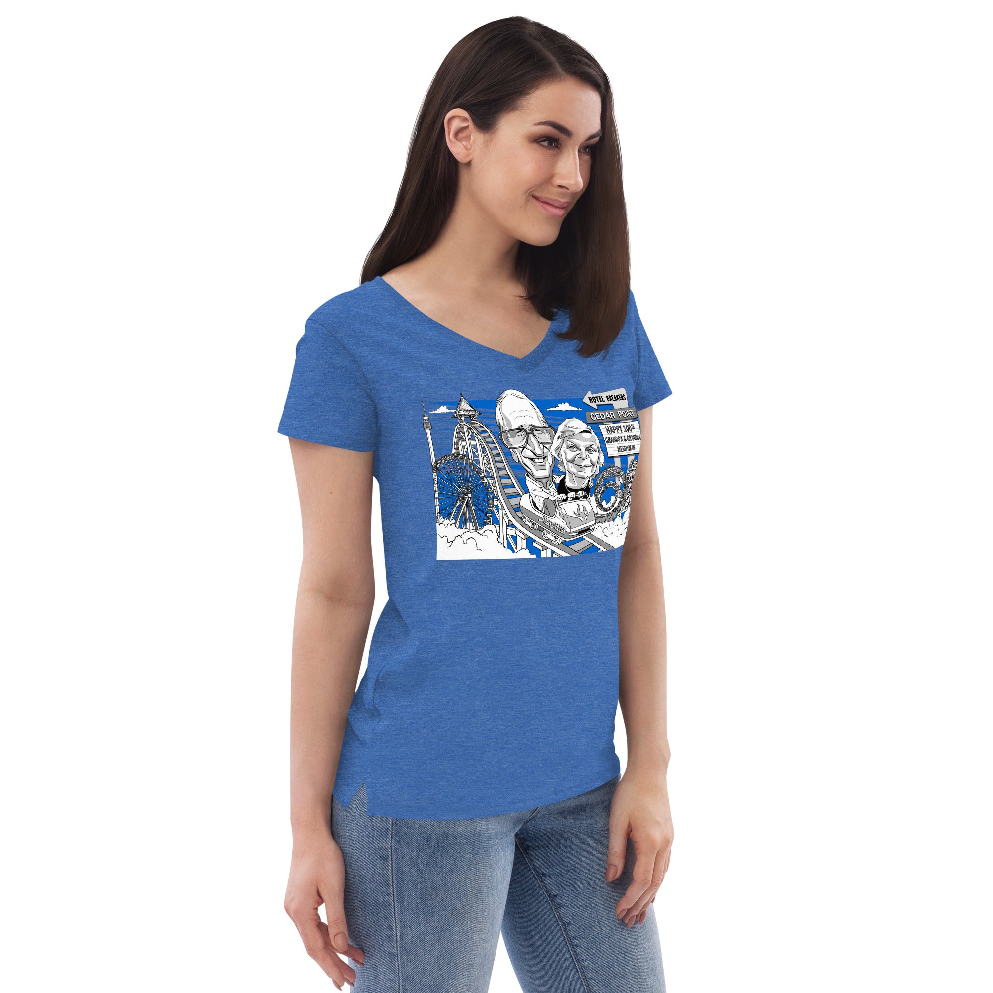 Women’s recycled v-neck t-shirt