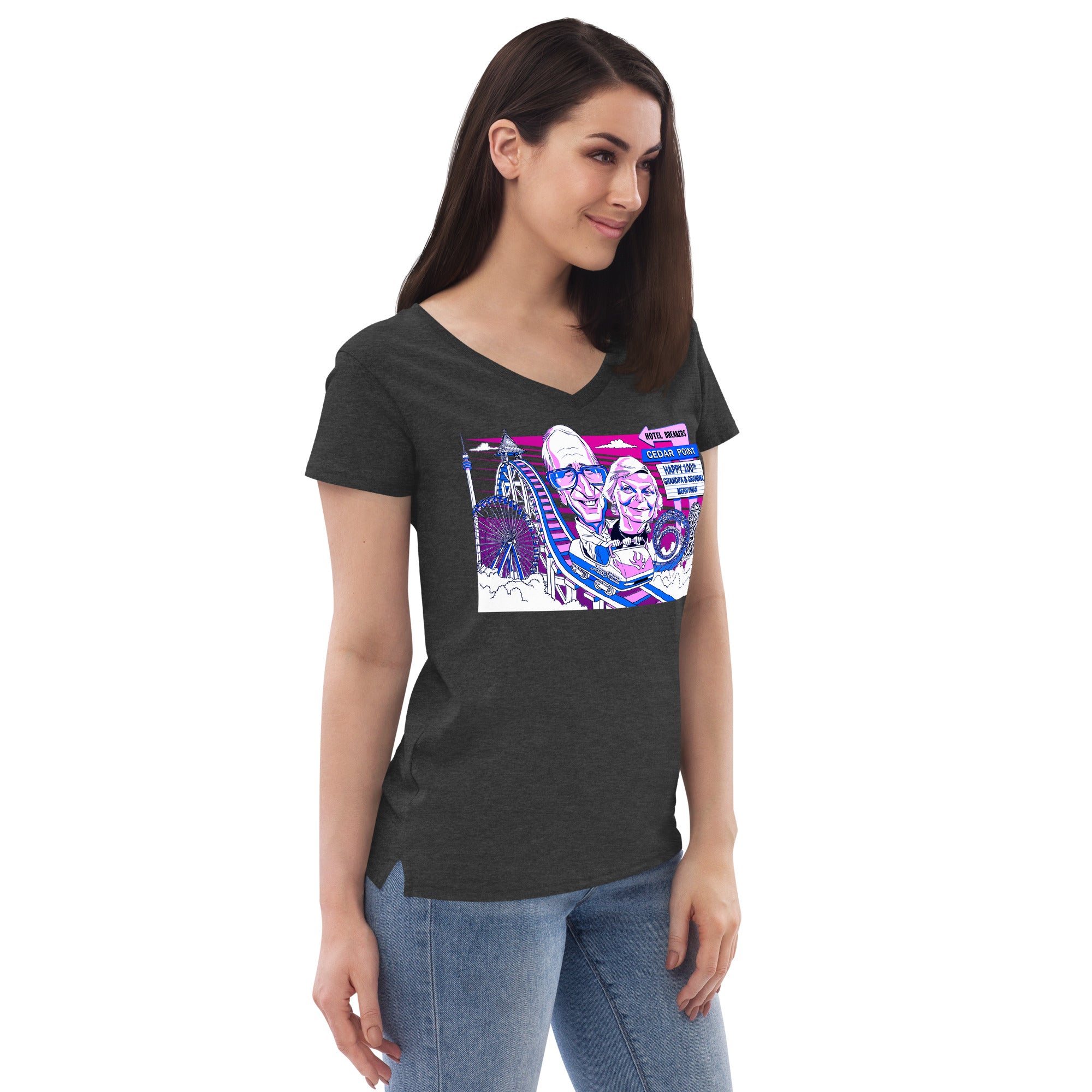 Women’s recycled v-neck t-shirt