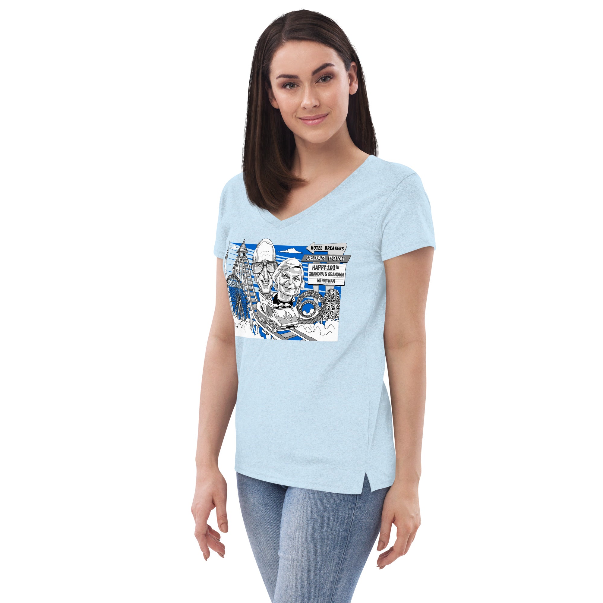 Women’s recycled v-neck t-shirt