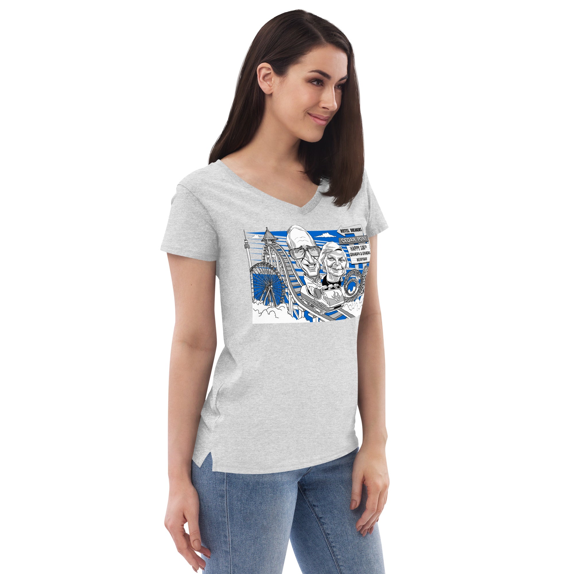 Women’s recycled v-neck t-shirt