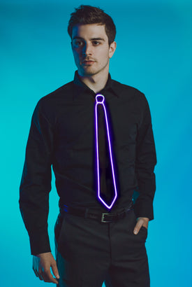 Light Up Tie Purple
