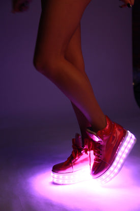 Pink Hologram LED Light-up Shoes