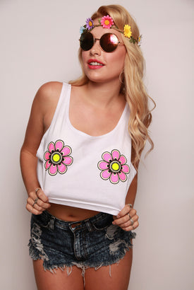 Electric Daisy Glowing Crop Top