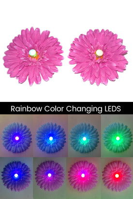LED Light-up Daisy Pasties - Pink