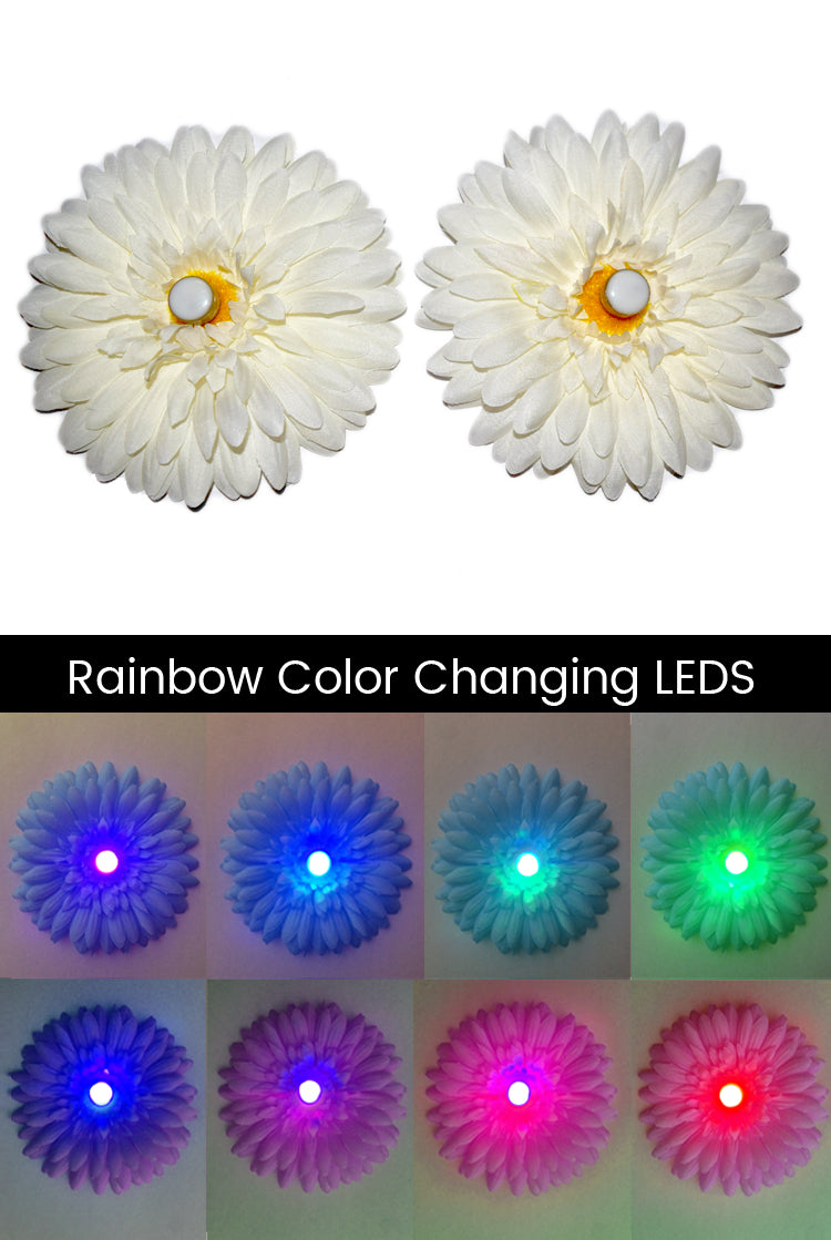 LED Light-up Daisy Pasties - White