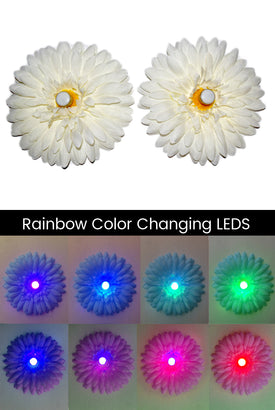 LED Light-up Daisy Pasties - White