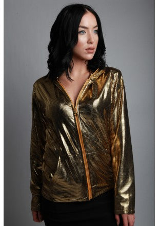 Image of Light-up Disco Hoodie Gold
