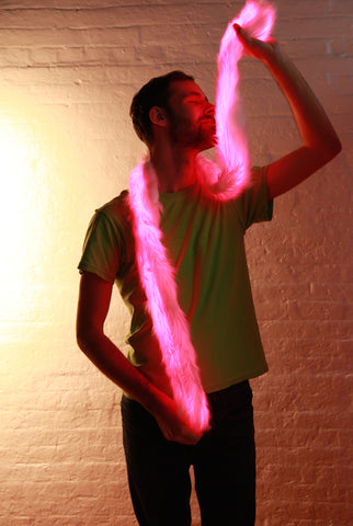 Image of Light Up Glow Fur LED Boa Scarf