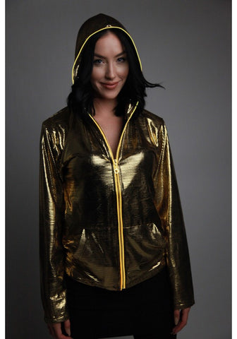 Image of Light-up Disco Hoodie Gold