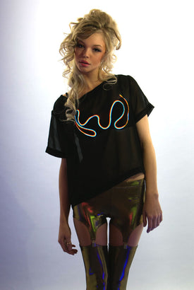 Light-up Bra - Black Wavy 3 Color