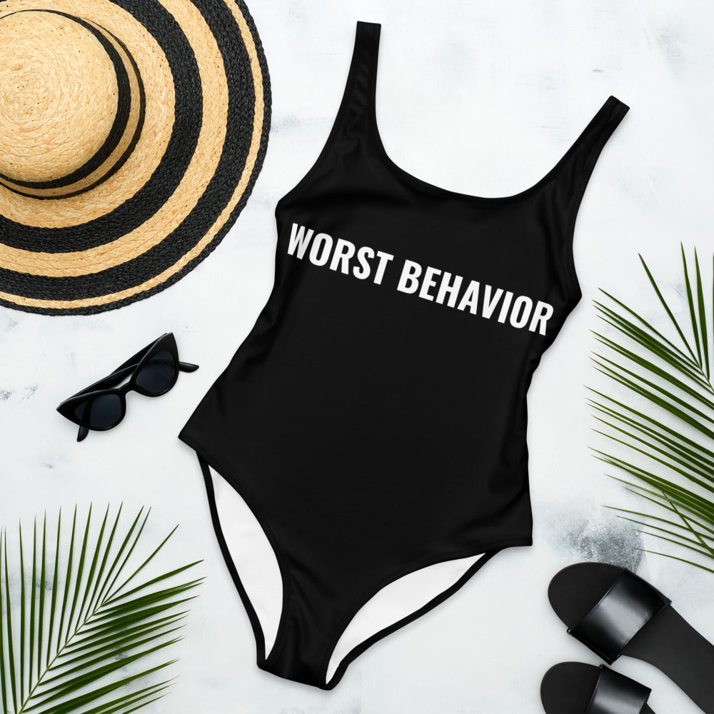 On My "Worst Behavior" One-Piece Swimsuit