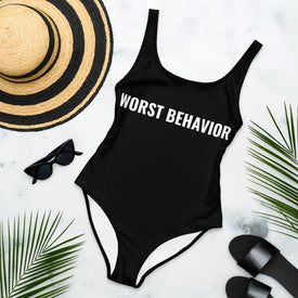 On My "Worst Behavior" One-Piece Swimsuit