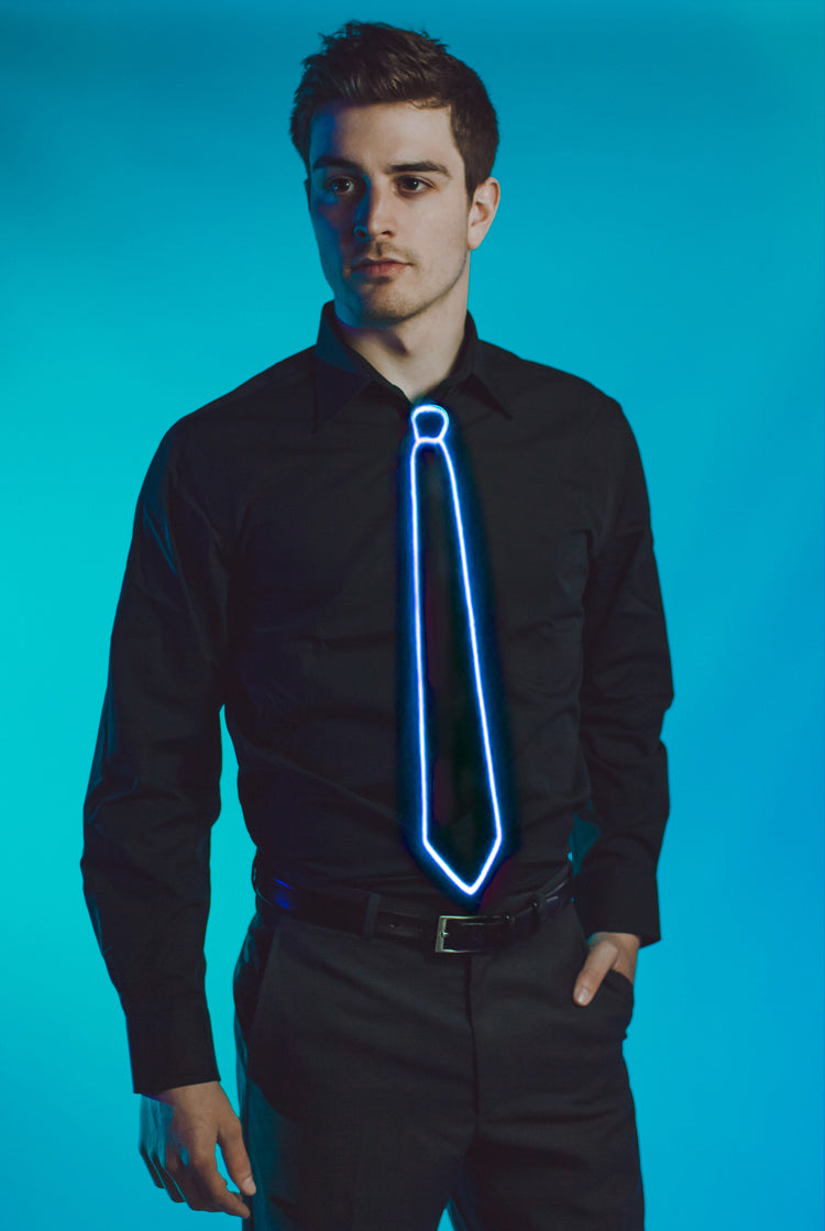 Light Up Tie Blue