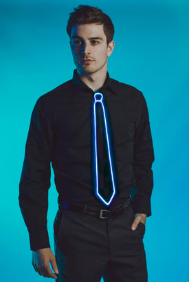 Light Up Tie Blue