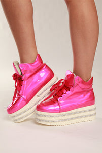 Pink Hologram LED Light-up Shoes