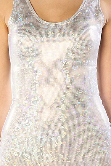 White Hot Hologram Dress